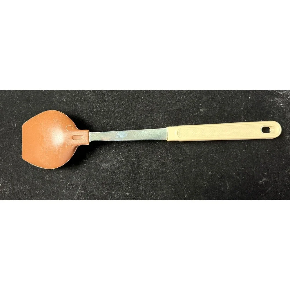 Vintage Ekco Flint Kitchen 5pc Lot: Potato Masher, Spoons, Melamine Turner